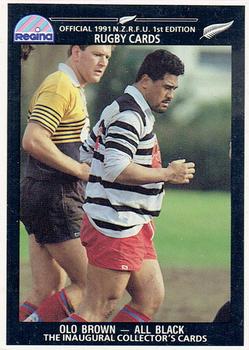 1991 Regina NZRFU 1st Edition #5 Olo Brown Front